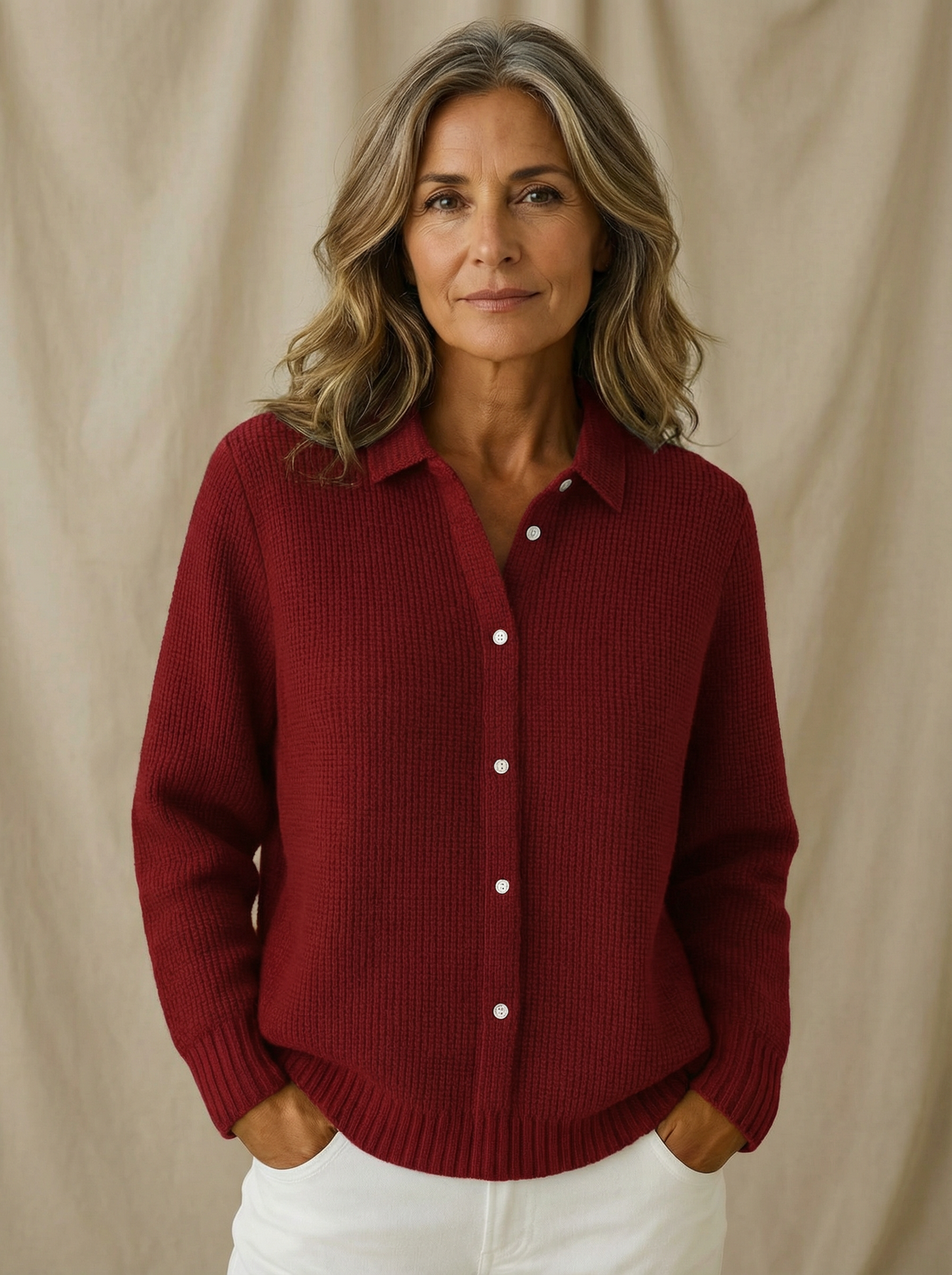 Grazia™ | Cardigan Classico in Maglia con Bottoni